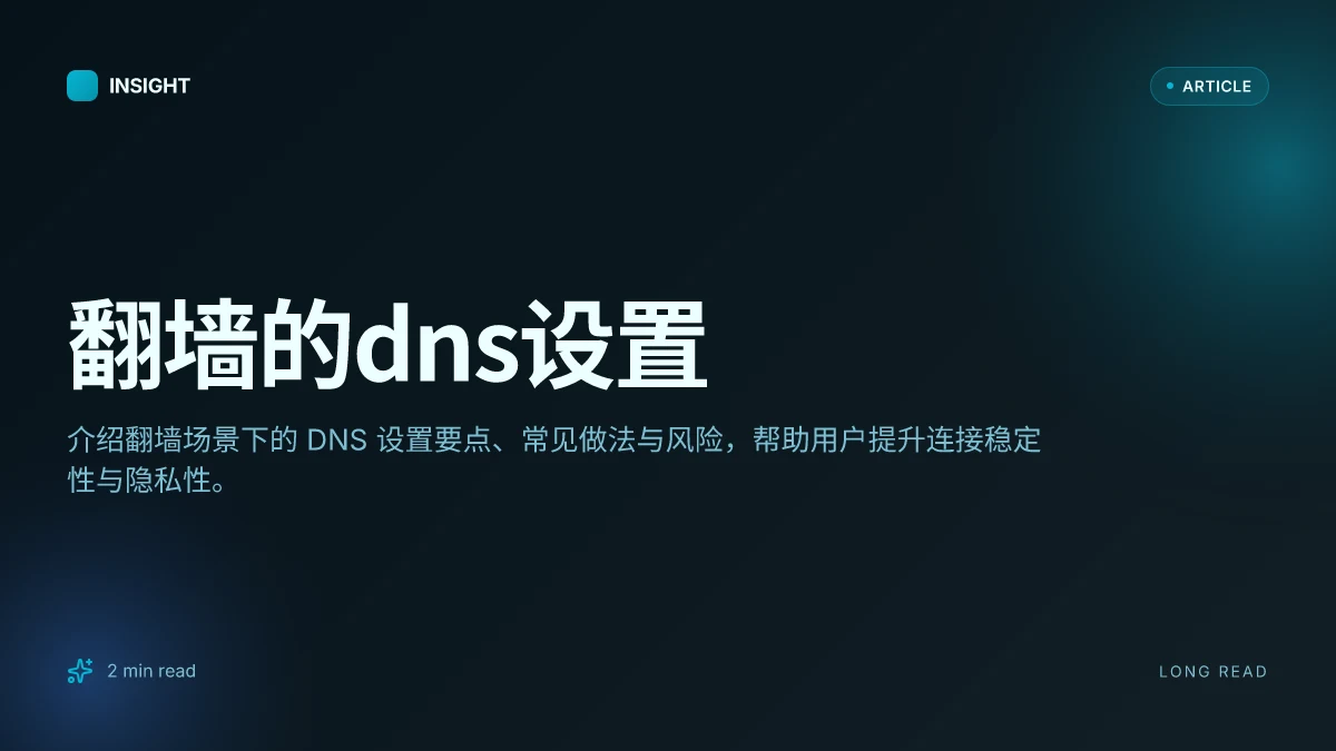 翻墙的DNS设置