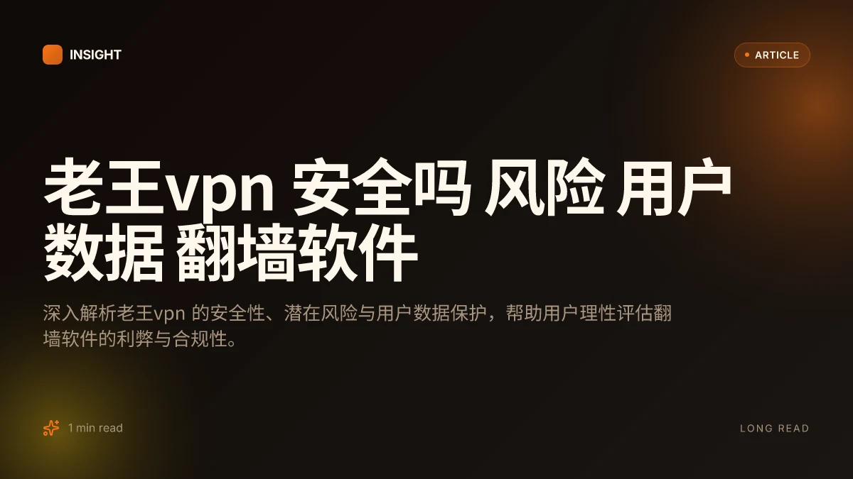 老王VPN 安全吗 风险 用户数据 翻墙软件